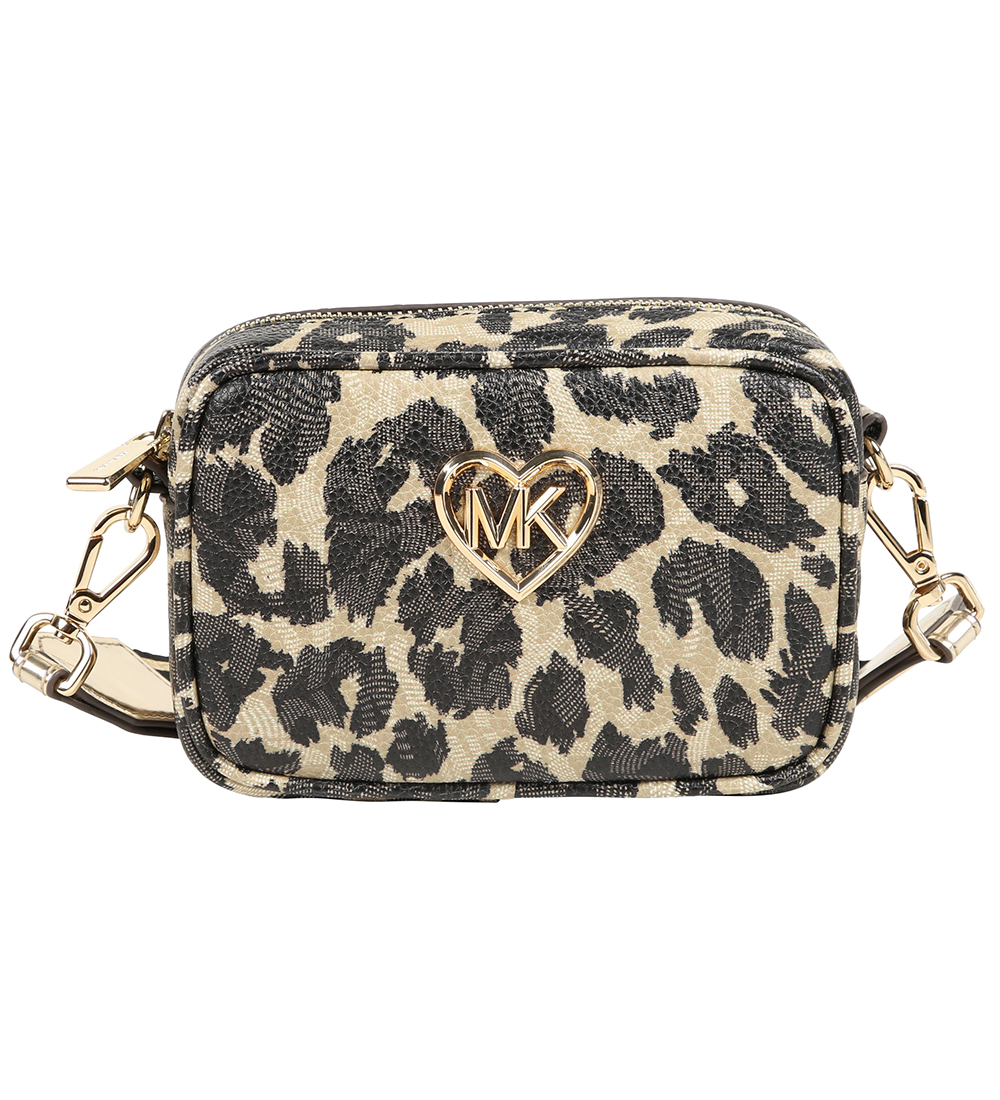 Michael Kors Shoulder Bag - Stone w. Leopard Print