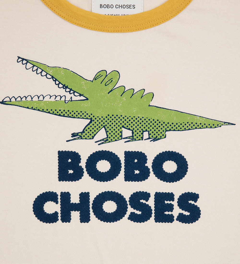 Bobo Choses T-shirt - Pratar Crocodile - Off White