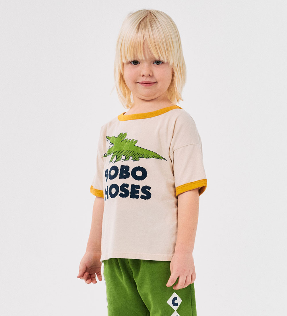 Bobo Choses T-shirt - Pratar Crocodile - Off White