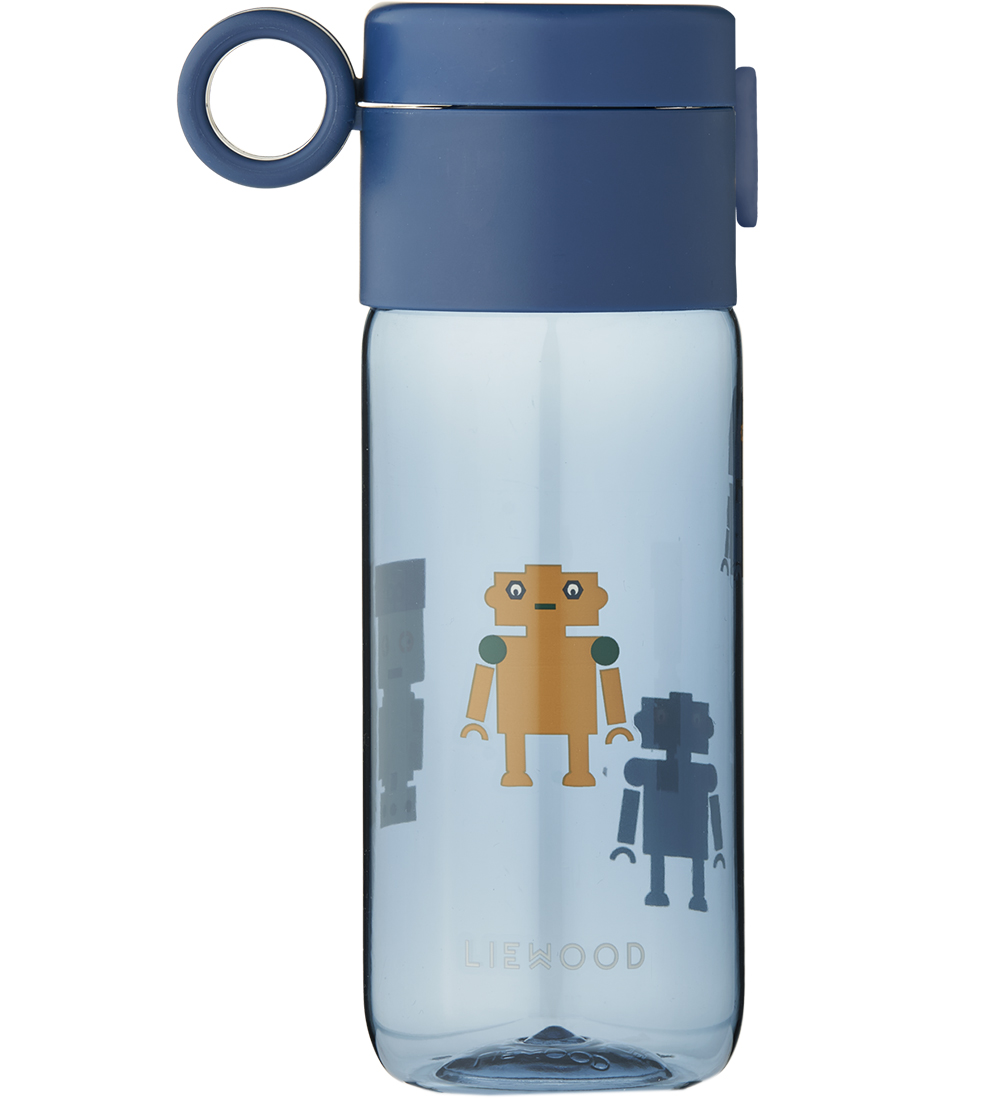 Liewood Drinkfles - Clemence - 350 ml - Robots/Indigo Blue