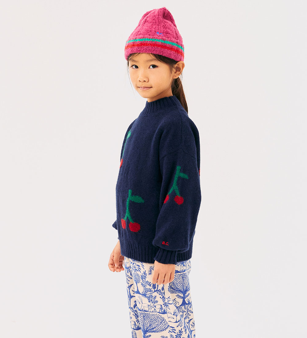Bobo Choses Blouse - Knitted - Cherry all Over - Navy Blue