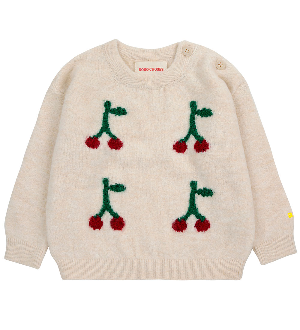Bobo Choses Blouse - Knitted - Cherry - Off White
