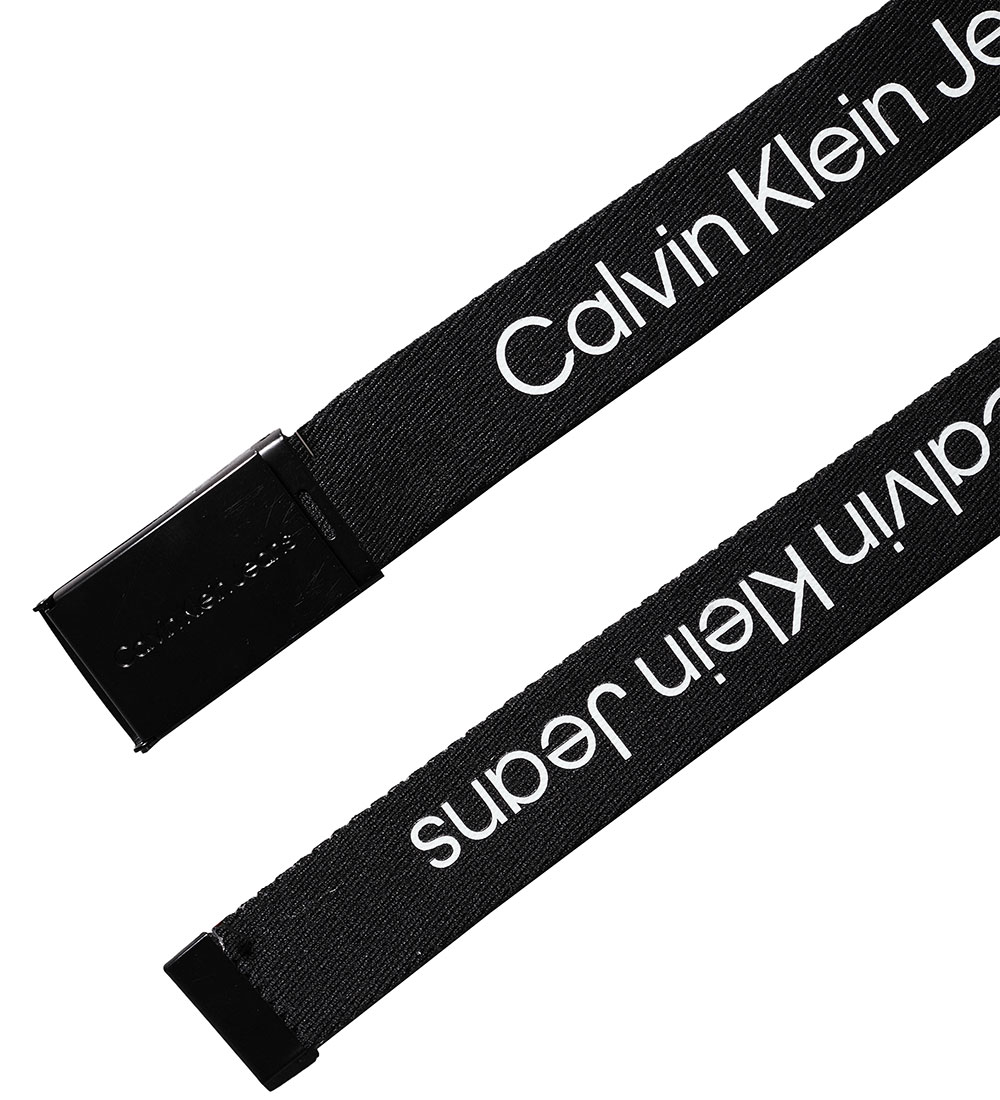 Calvin Klein Belt - Canvas Logo - Ck Black