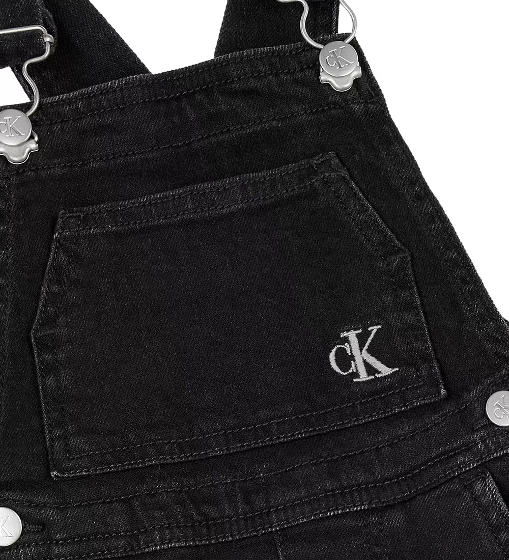Calvin Klein Overalls - Denim Dungaree - Washed Black
