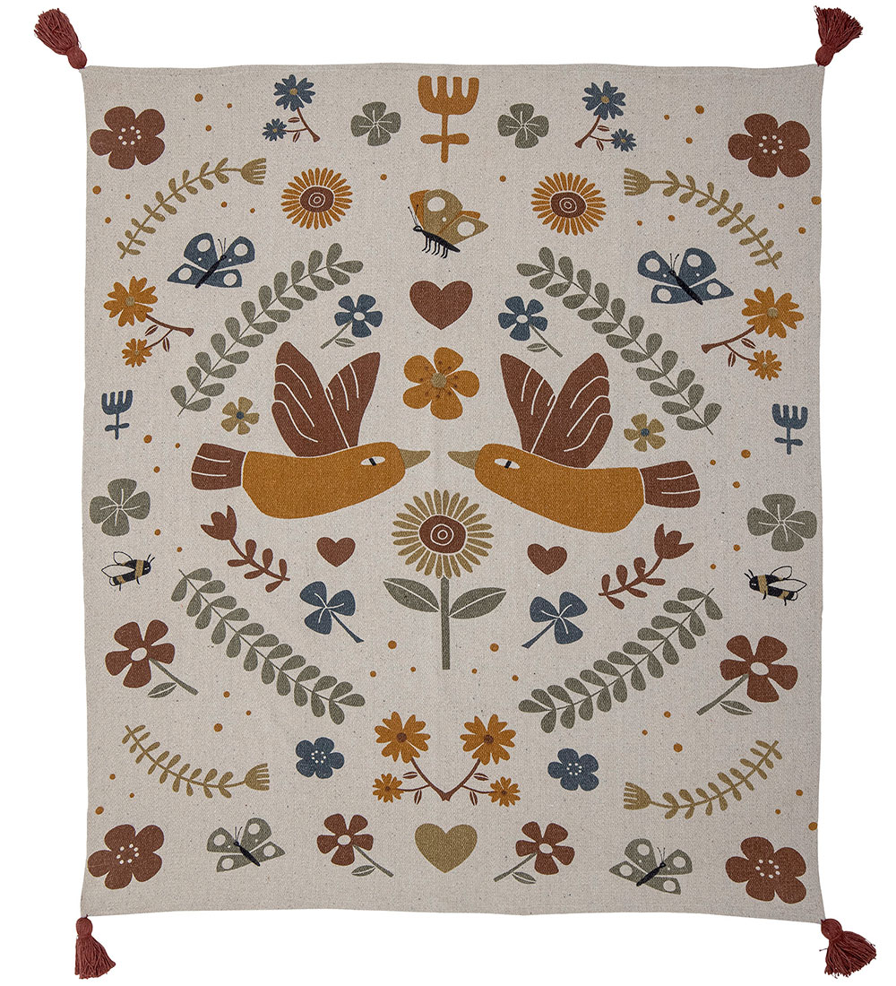 Bloomingville Mini Teppi - 160x130 cm - Bryn - Brúnt M. Prentað
