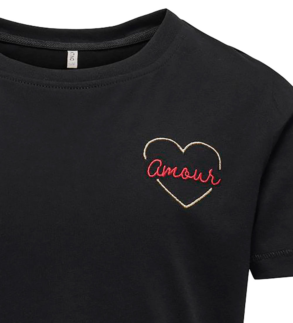 Kids Only T-shirt - KogBeate - Black/Amour