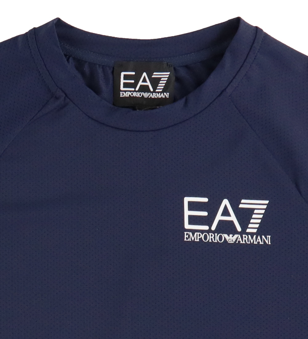 EA7 T-shirt - Navy w. White