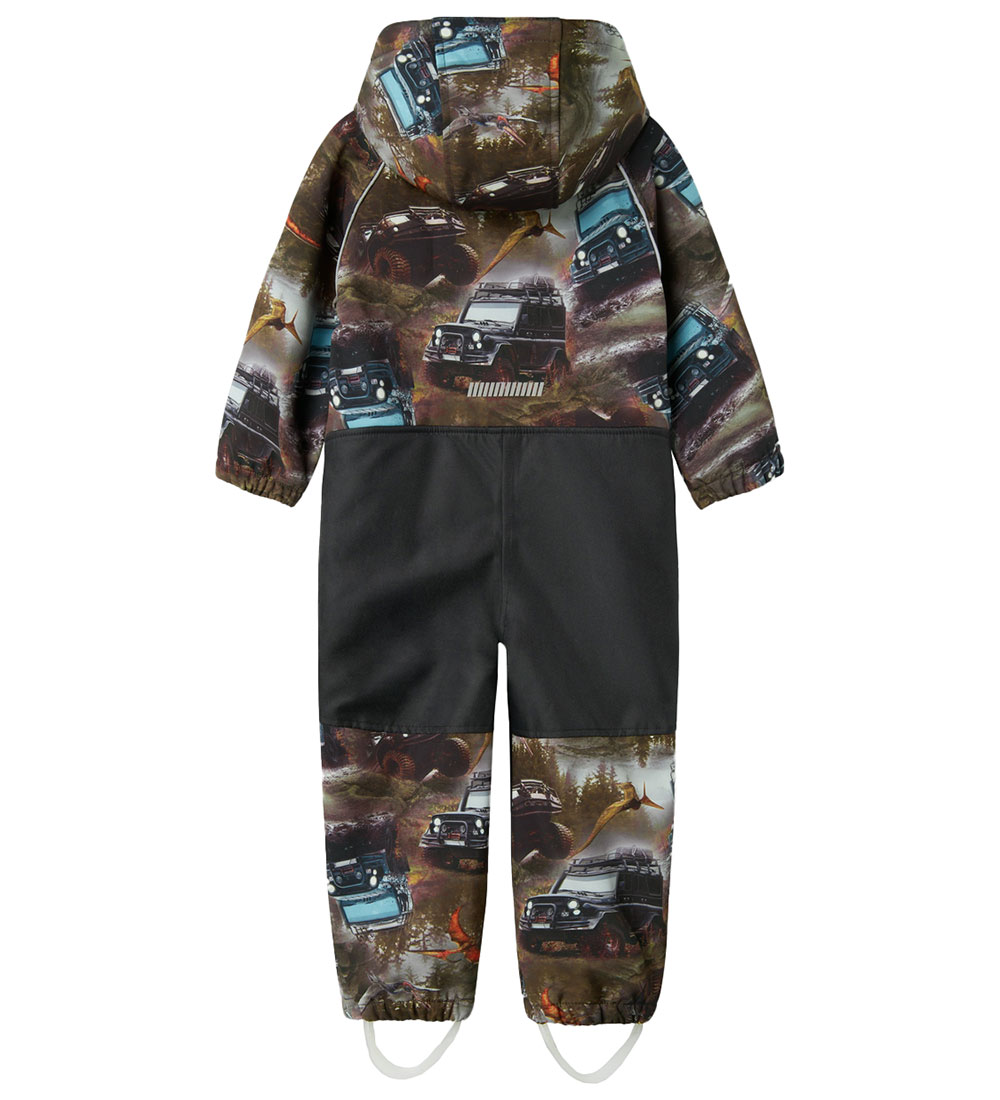Name It Softshell Suit w. Fleece - NmmAlfa08 - Raisin/Mud Race