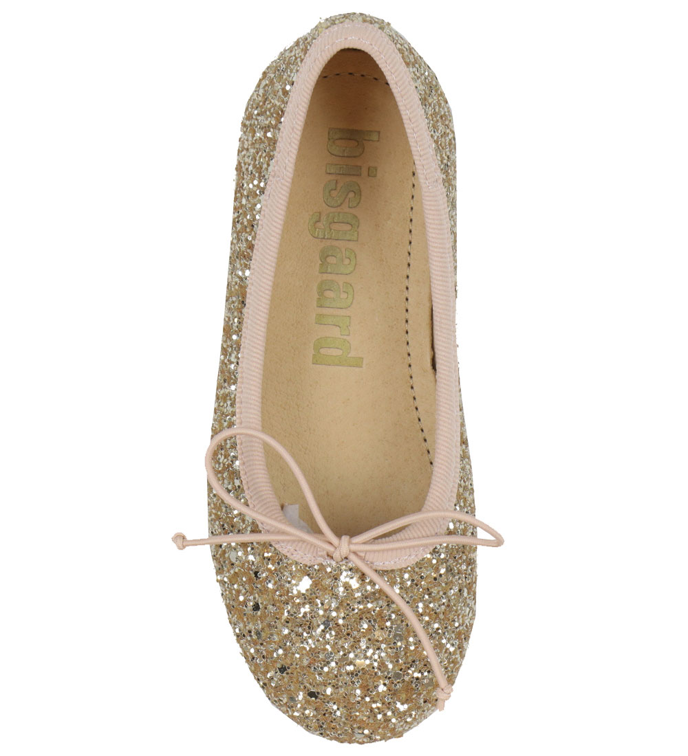 Bisgaard Ballerina Slippers - Lucy - Gold Glitter