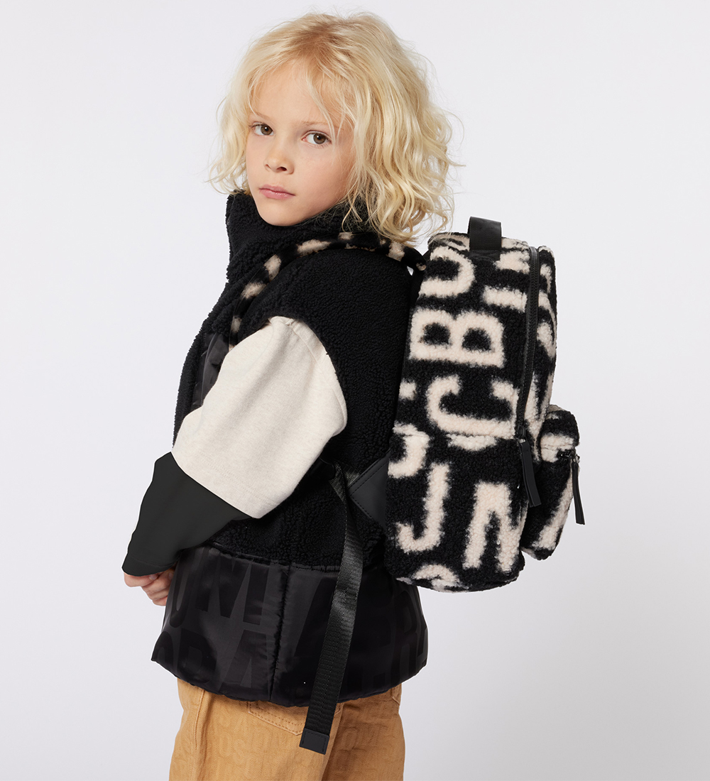Little Marc Jacobs Backpack - Fleece - Black/White