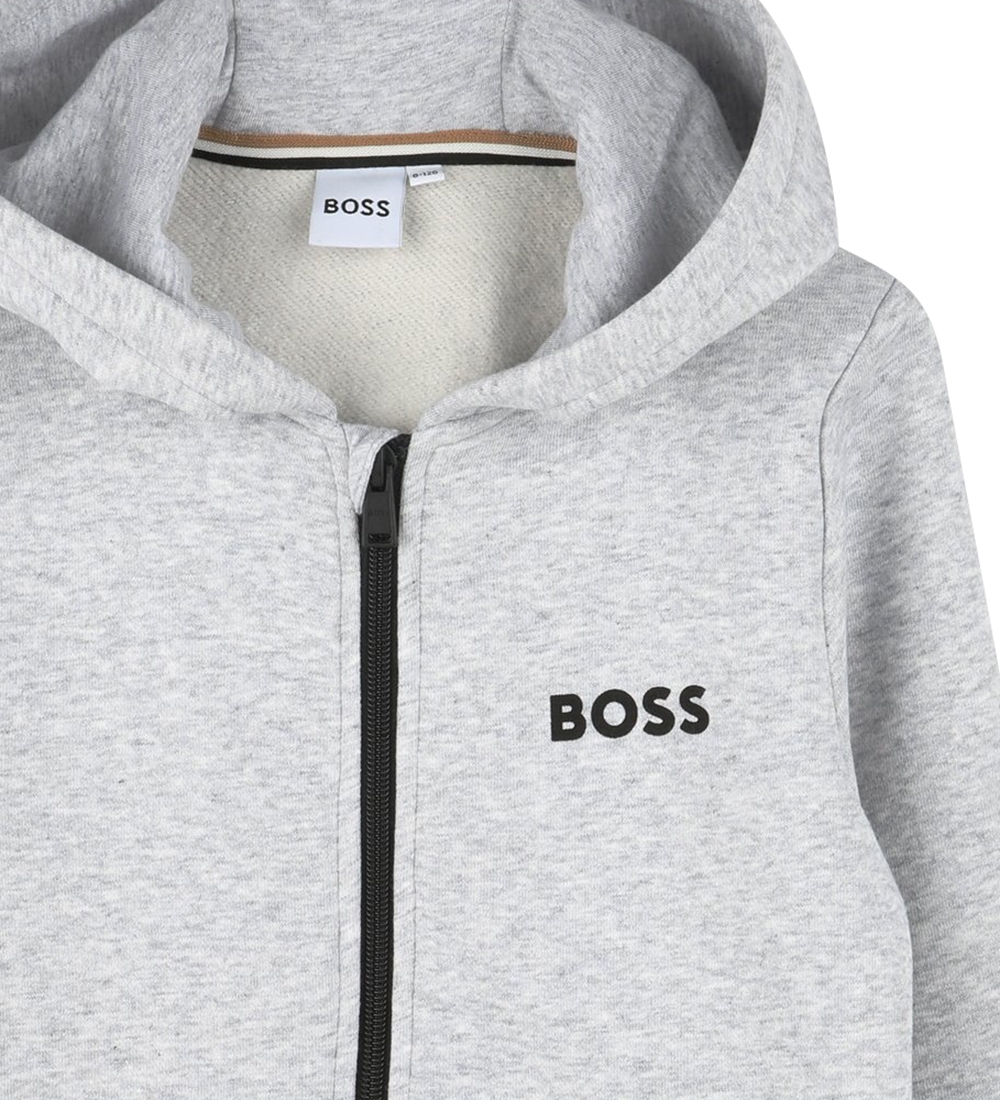 BOSS Cardigan - Grau Meliert m. Schwarz