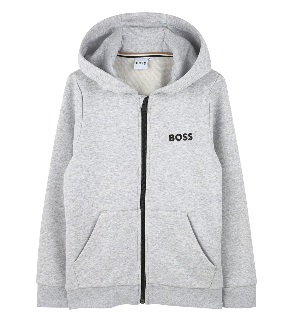 BOSS Cardigan - Grau Meliert m. Schwarz