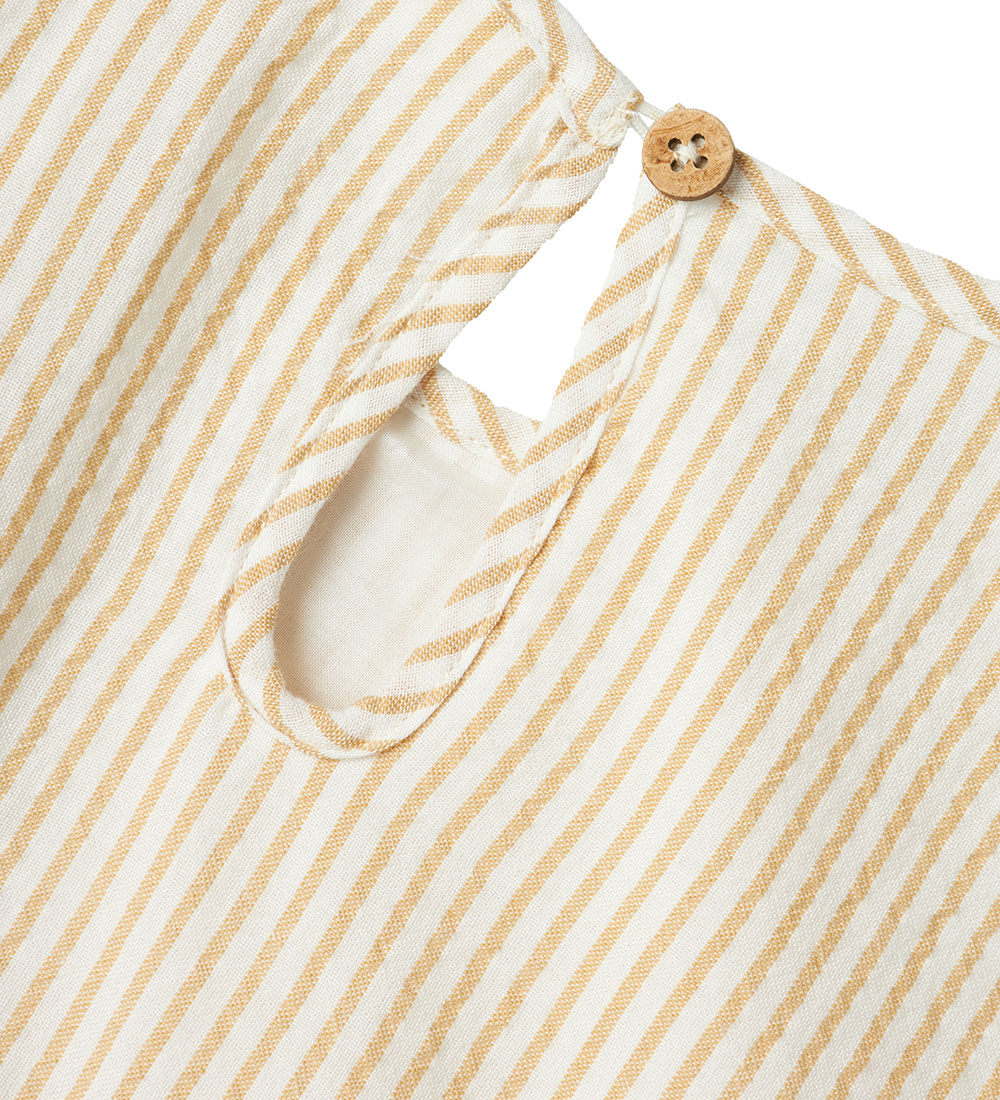 Lil' Atelier Dress - NmfLino - Coconut Milk/Taos Taupe
