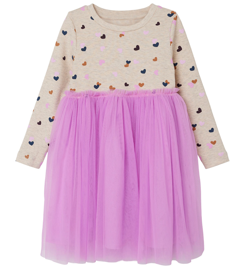 Name It Kjóll - Tulle - NmfLucky - Peyote Melange