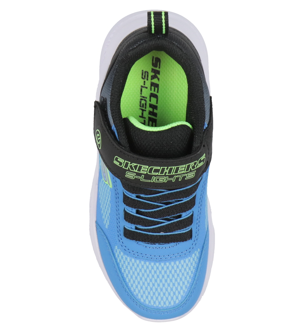 Skechers Sko - m. Lys - Meteor Lights - Svart/Blå