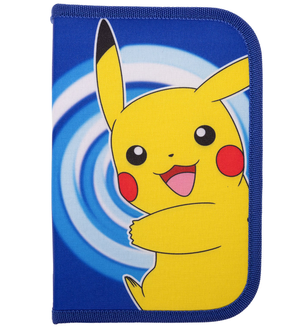 Pokémon Pennfodral m. Innehåll - Blå/Gul m. Pikachu