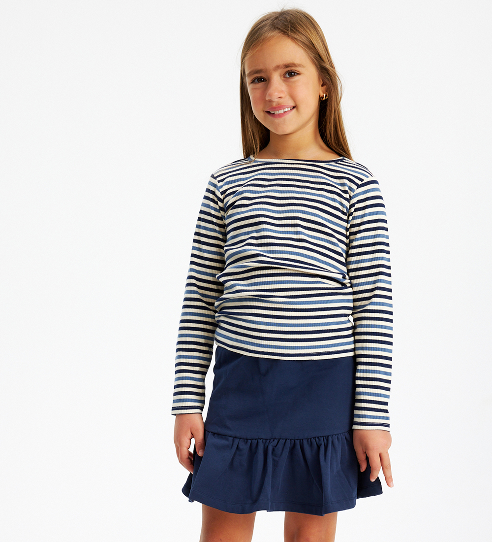The New Blouse - Rib - TnLena - Navy Blazer