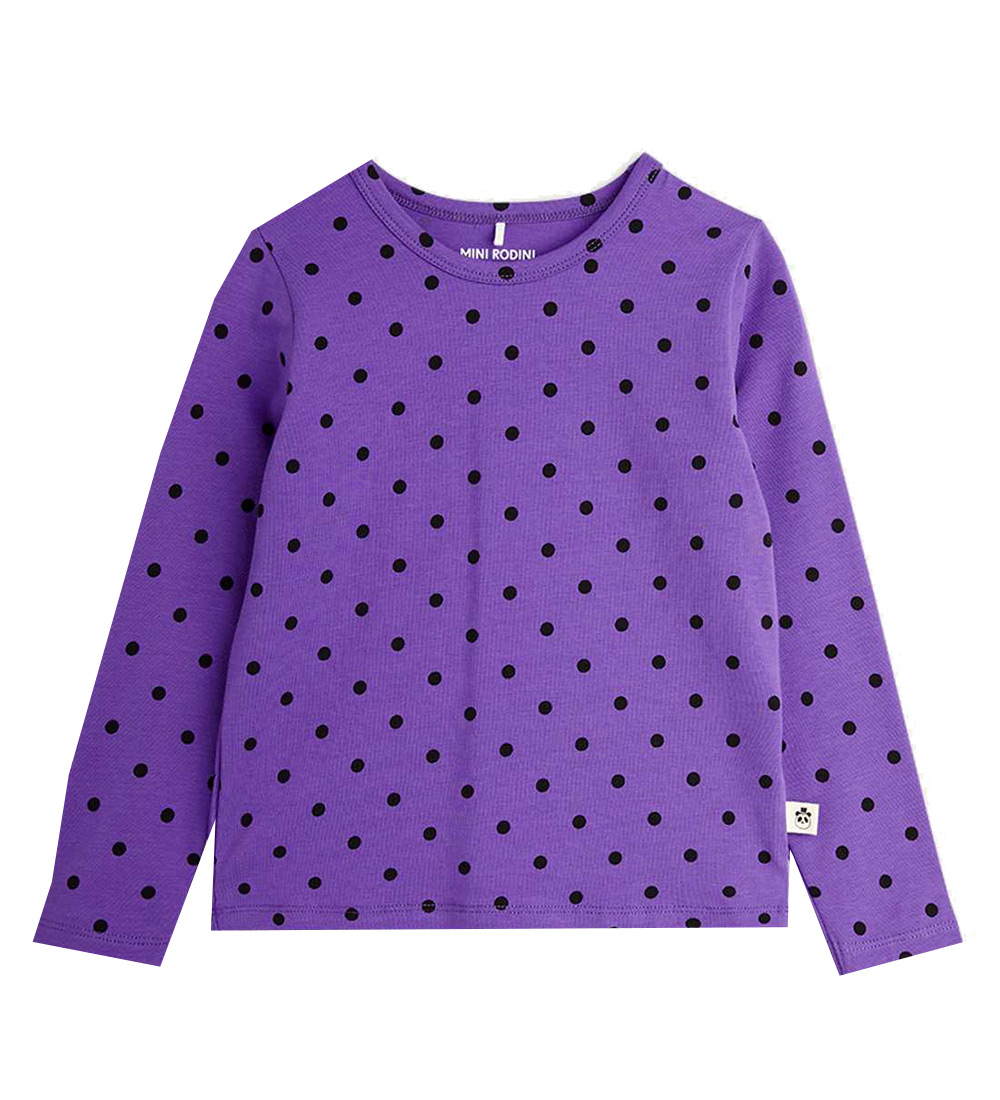 Mini Rodini Blússa - Polka Dot - Fjólublátt