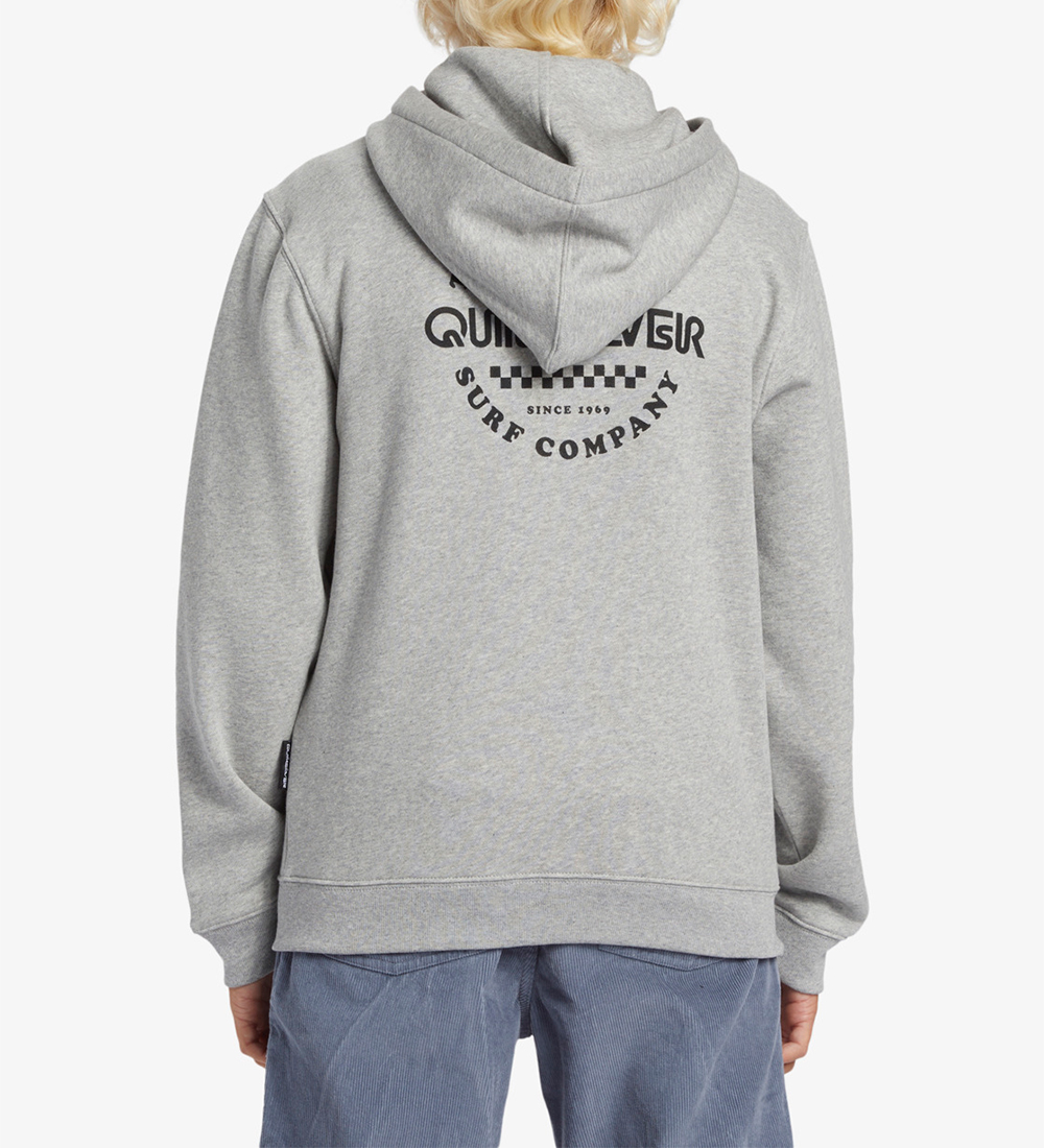 Quiksilver Cardigan - Graphic - Grey Melange w. Black