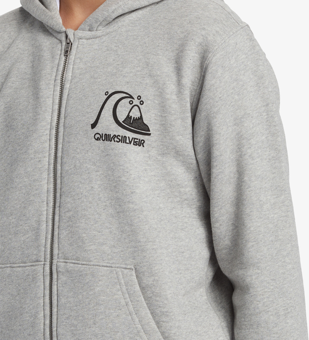 Quiksilver Cardigan - Graphic - Grey Melange w. Black