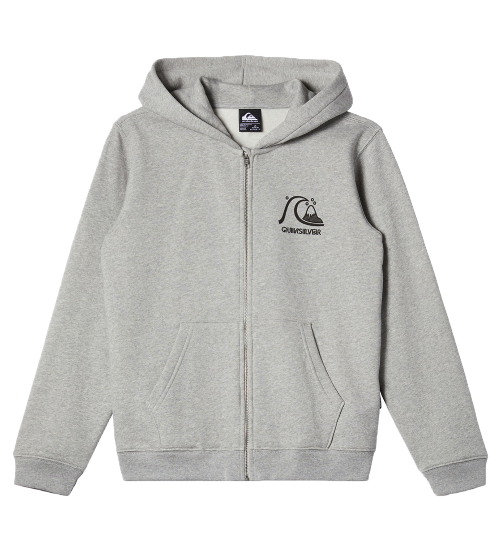 Quiksilver Cardigan - Graphic - Grey Melange w. Black