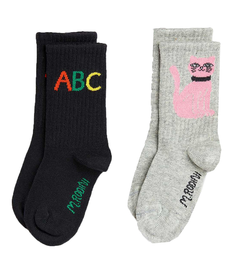 Mini Rodini Socks - 2-Pack - ABC - Multi