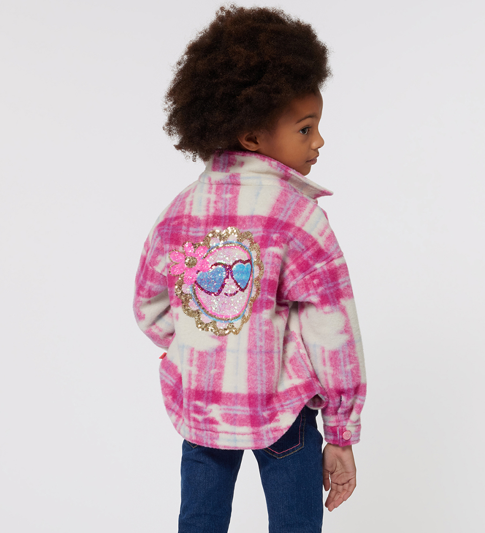 Billieblush Jacket - Long/Overshirt - Pink/Check