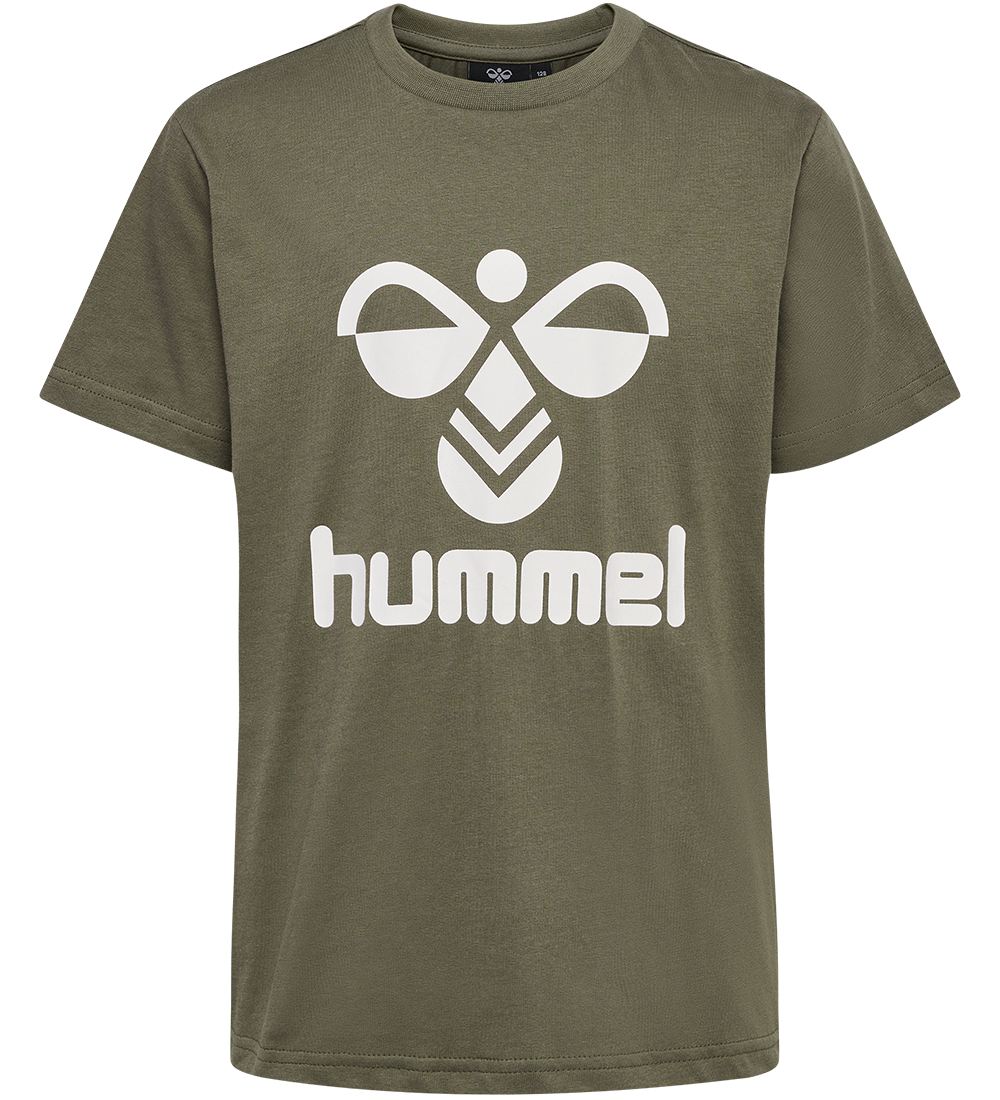Hummel Stuttermabolur - HmlTres - Dusty Olive