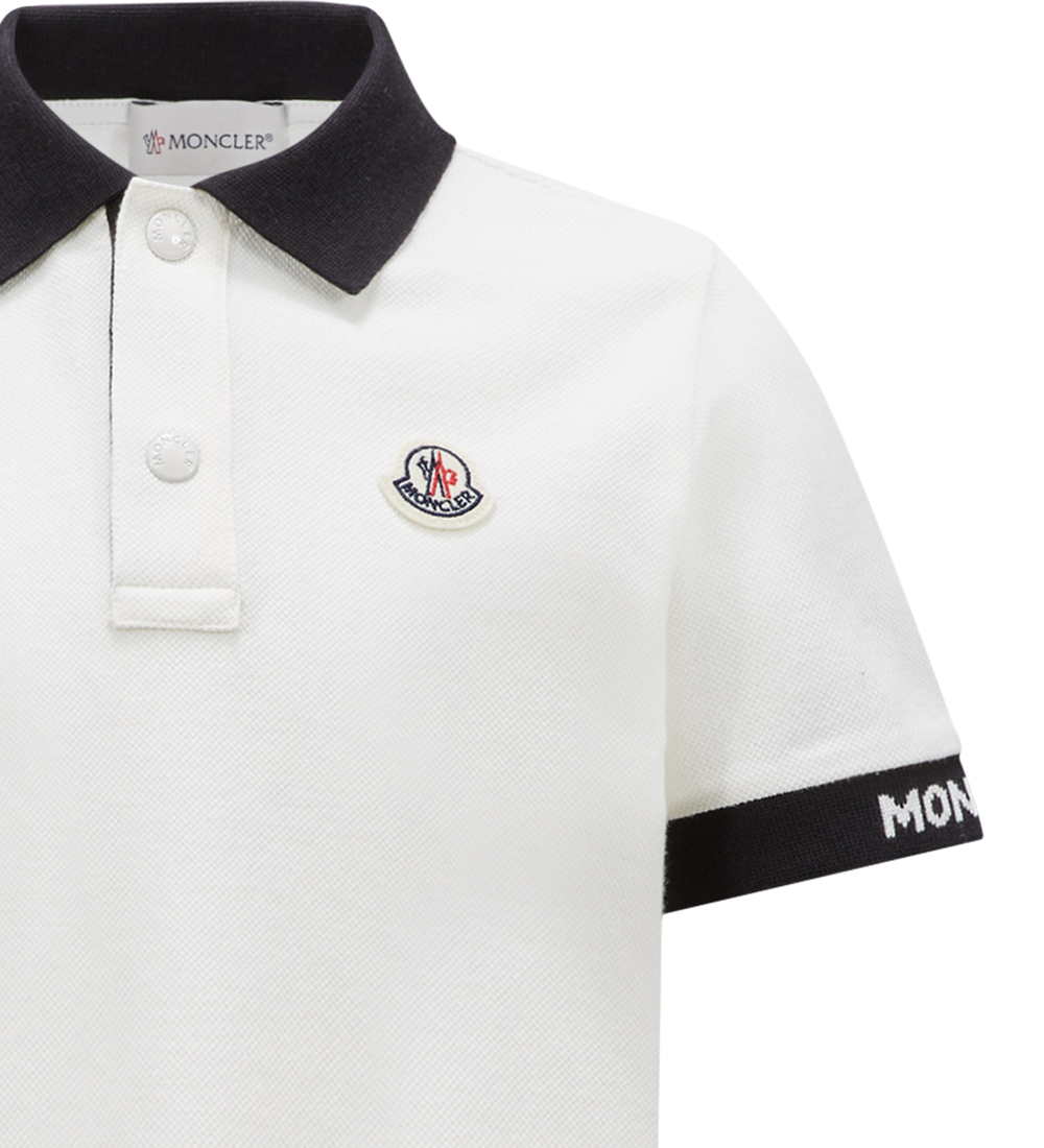 Moncler Polo - Hvítur M. Svart