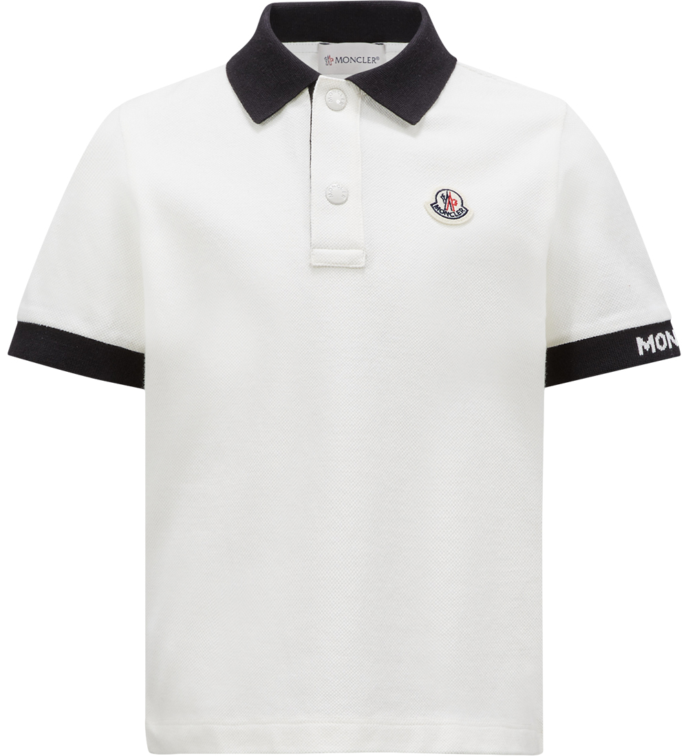 Moncler Polo - Hvítur M. Svart