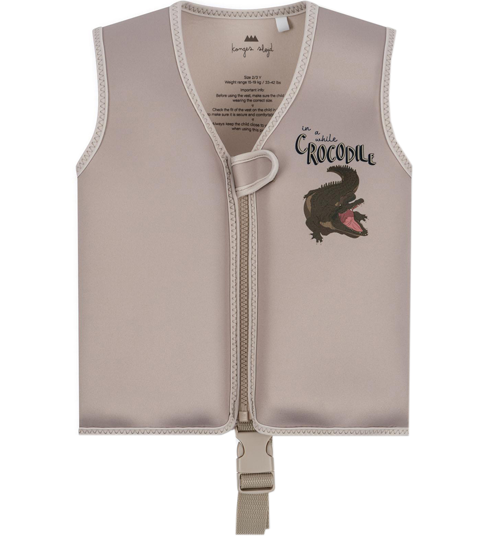 Konges Sløjd Swim Vest - Beige w. Crocodile