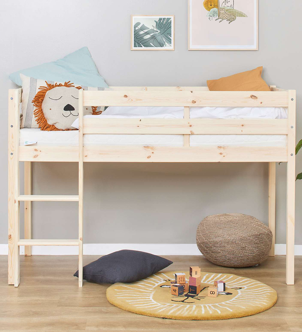 Hoppekids Bed - Half-height - ECO Comfort - 166x76x114 cm - Natu