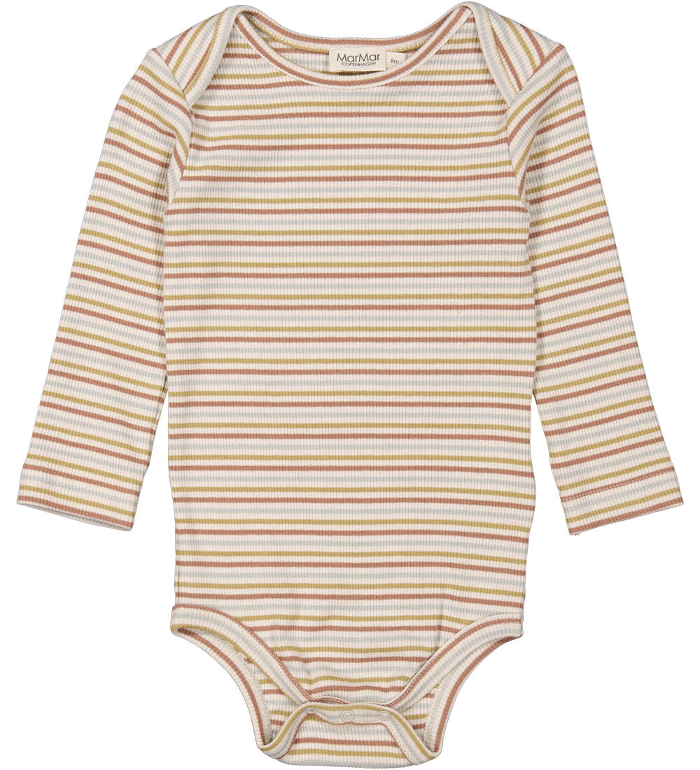 MarMar Bodysuit L/æ - Rib - Ben - Antumn Stripe Mix
