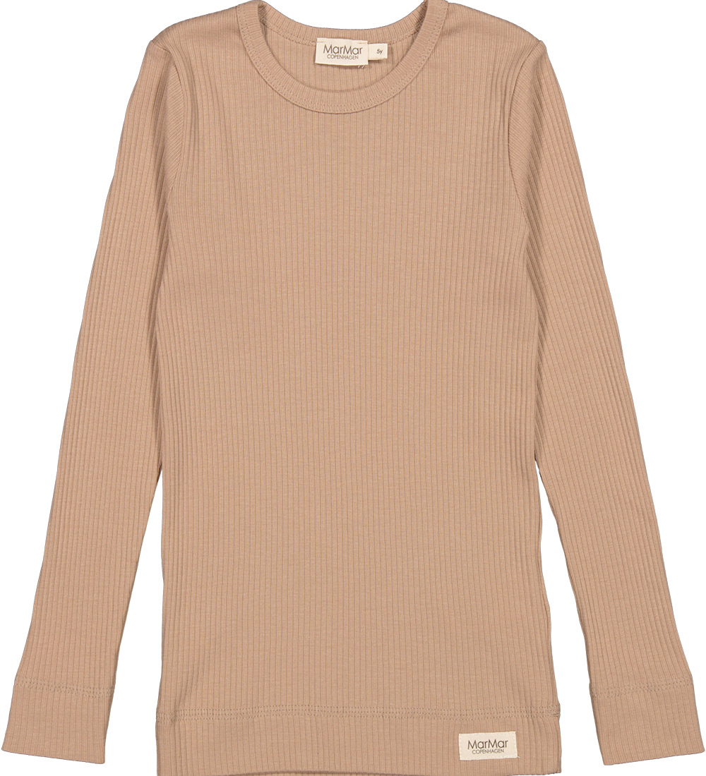 MarMar Bluse - Rib - Plain - Kardamom