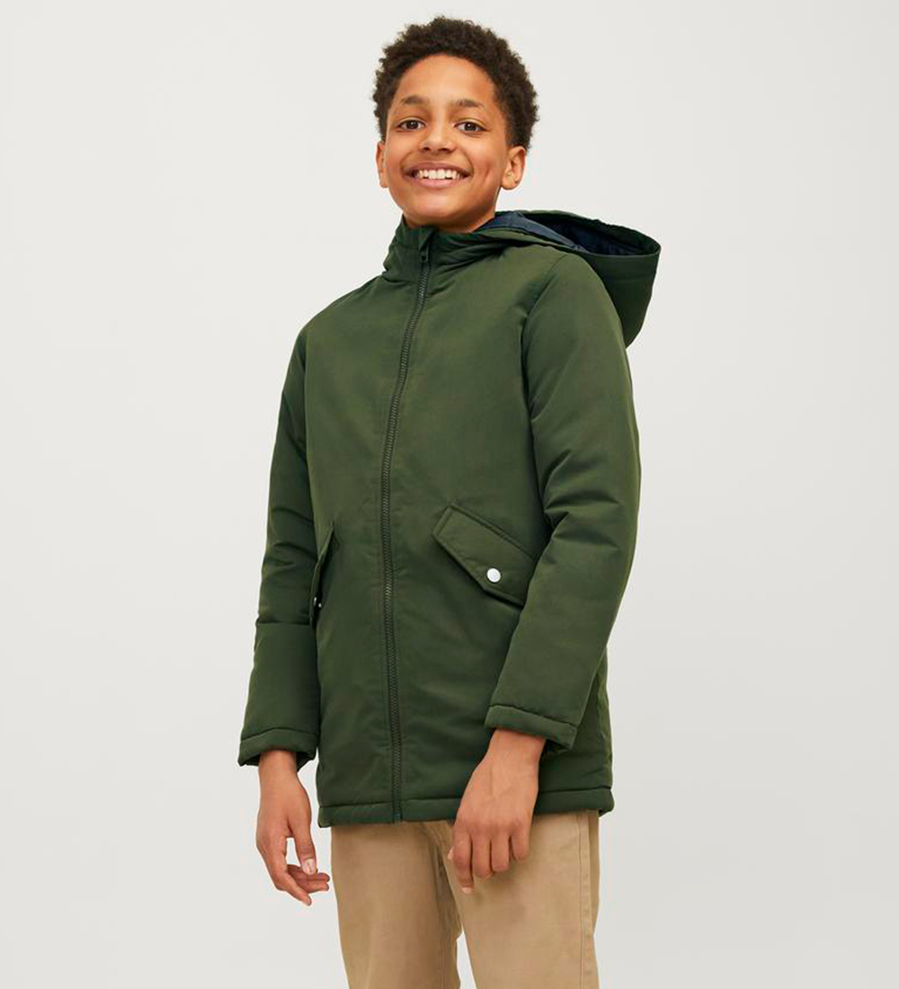 Jack & Jones Jacket - Noos - JjLoop Parka - Forest Night
