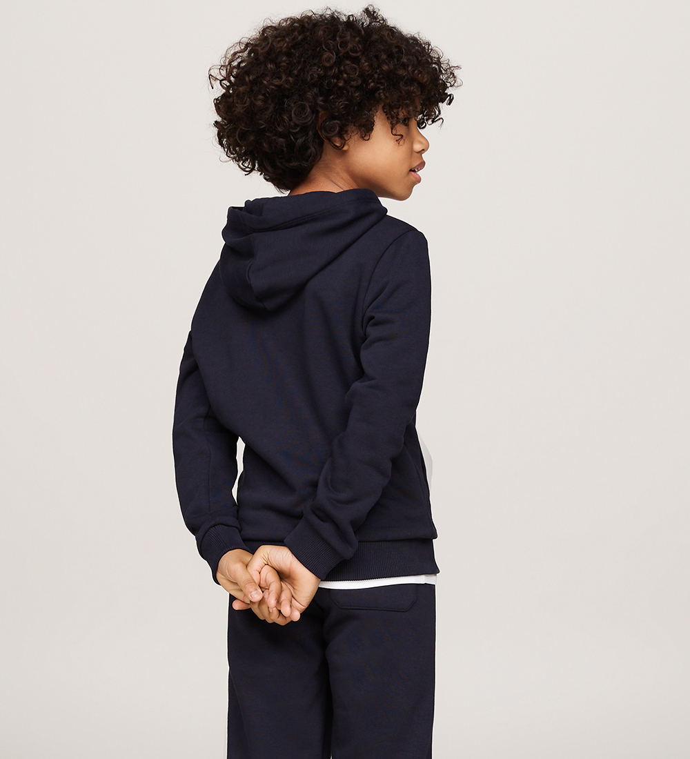 Tommy Hilfiger Kapuzenpullover - TH Logo Puff - Desert Himmel