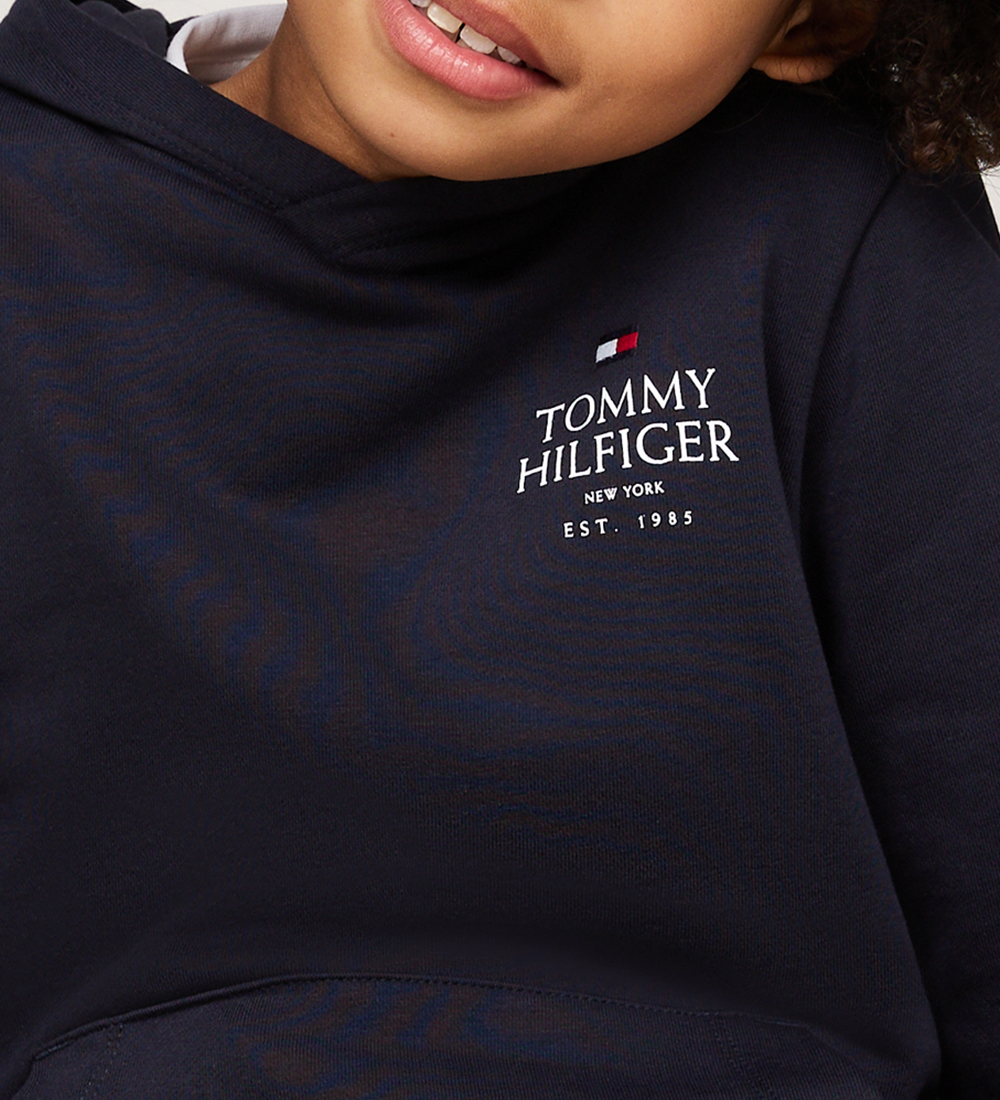Tommy Hilfiger Kapuzenpullover - TH Logo Puff - Desert Himmel