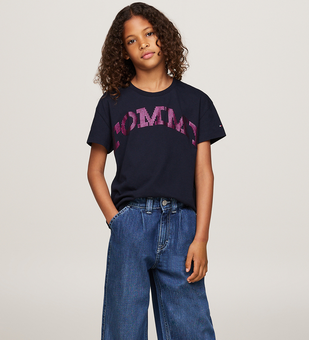 Tommy Hilfiger Stuttermabolur - Tommy Dot Þynna - Desert Ský