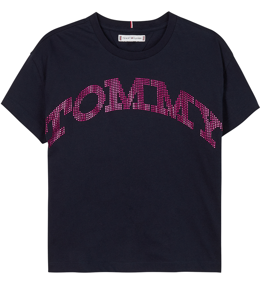 Tommy Hilfiger Stuttermabolur - Tommy Dot Þynna - Desert Ský