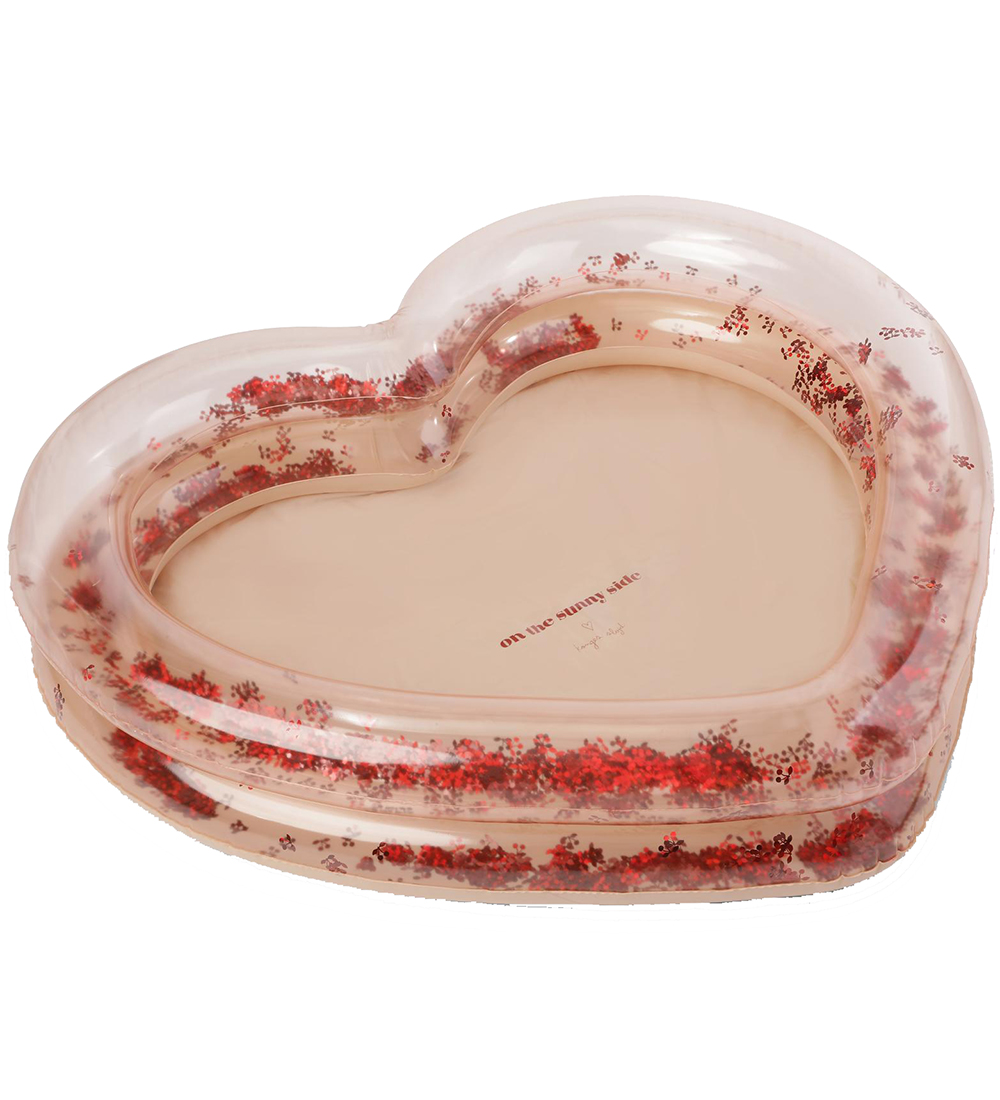 Konges Sløjd Kiddy Pool - 121x26 cm - Heart - Blush Transparent