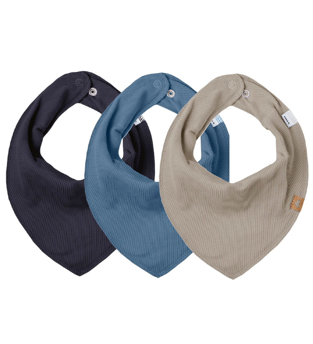 Name It Teething Bib - Rib - NbmYasimlular - 3-Pack - Dark Sapph