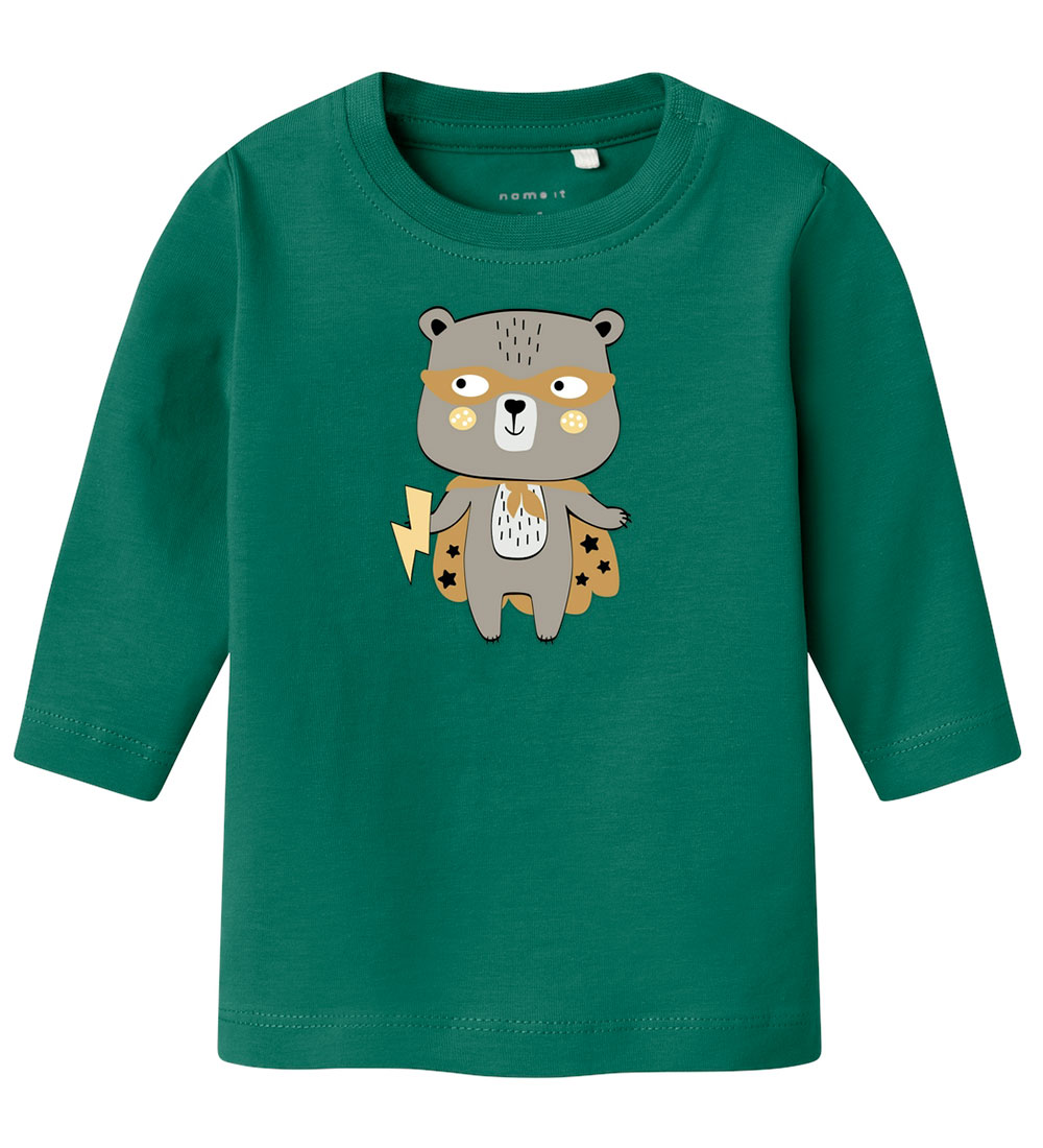 Name It Blússa - NbmVacion - Forn Green/Hero Bear