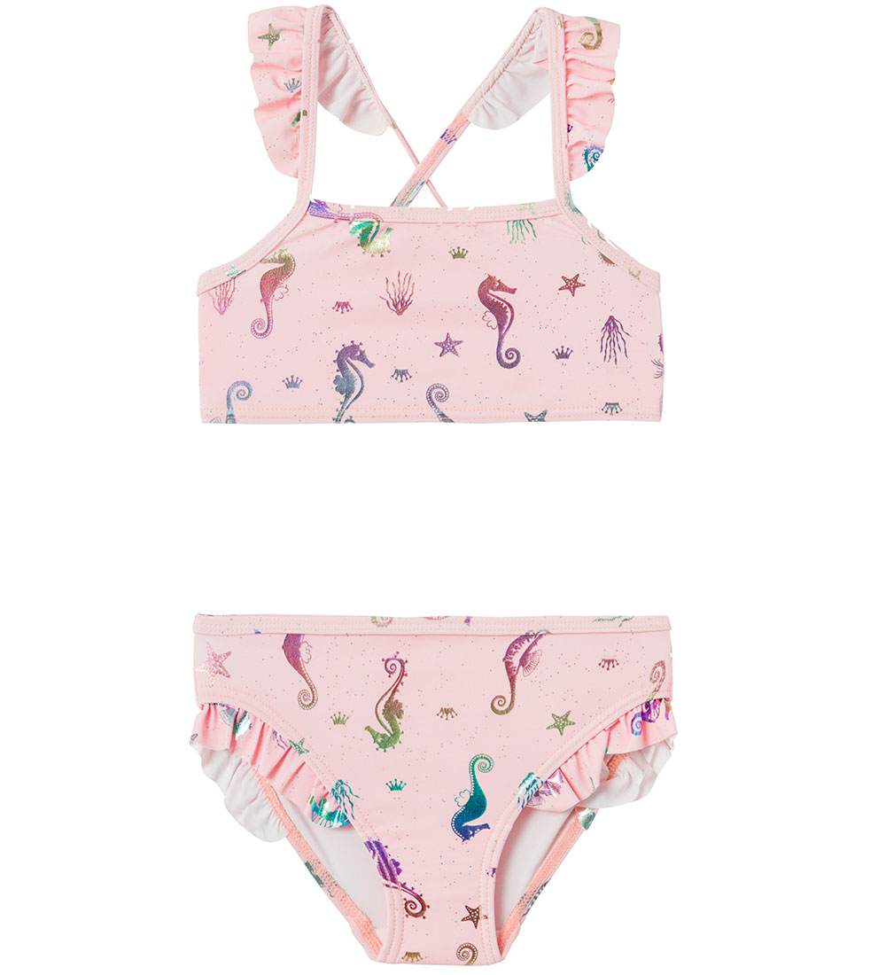 Name It Bikini - NmfZamar - Parfait Pink m. Sjøhester