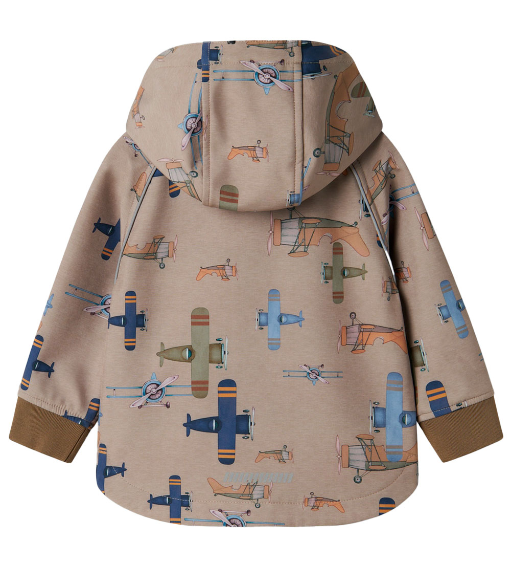 Name It Softshell Jacket w. Fleece - NmmAfla08 - Fungi w. Flymas