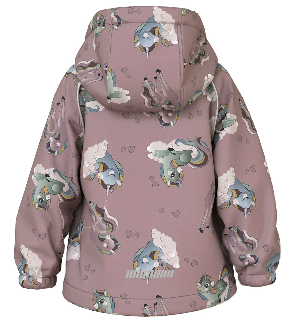 Name It Softshell Jacket w. Fleece - NmfAfla08 - Purple Dove w.