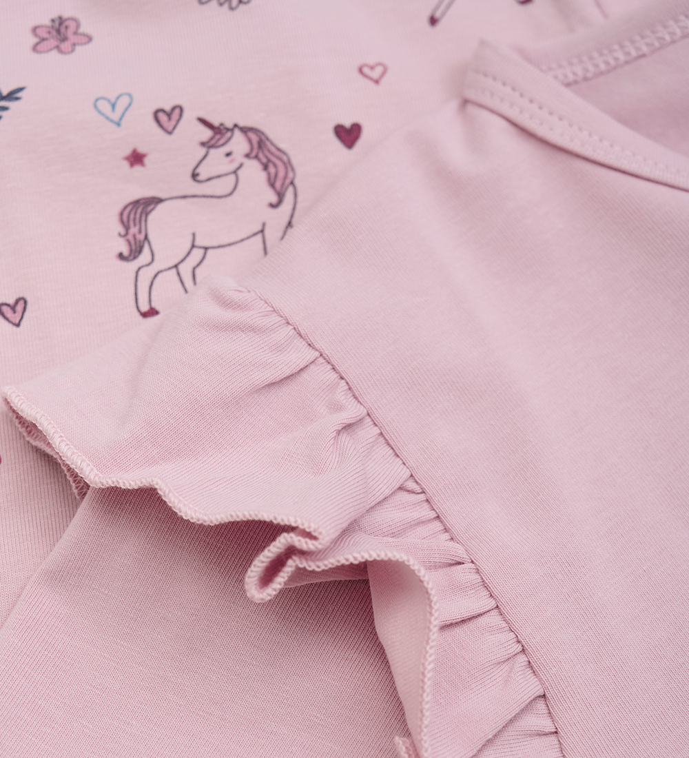 Minymo Pyjama Set - Dawn Pink w. Unicorns