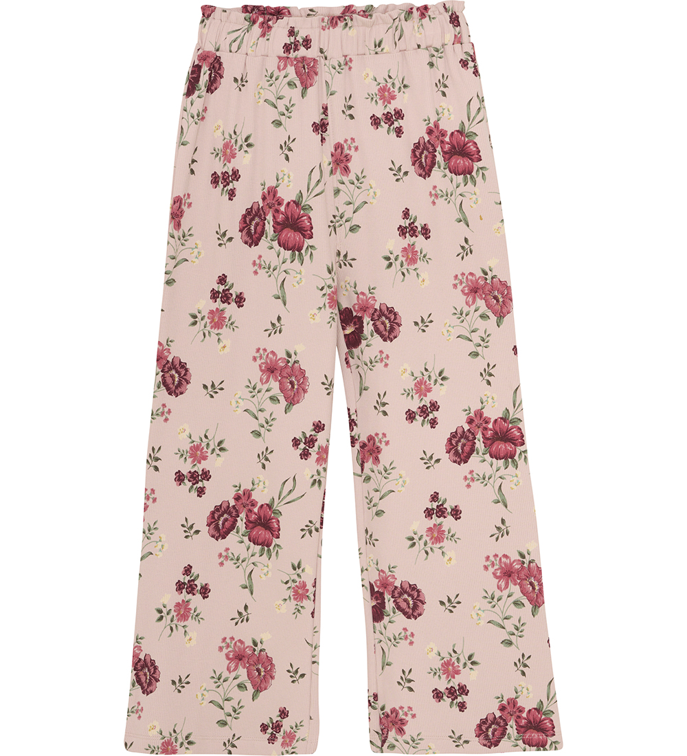 Minymo Trousers - Rib - Sepia Rose w. Flowers