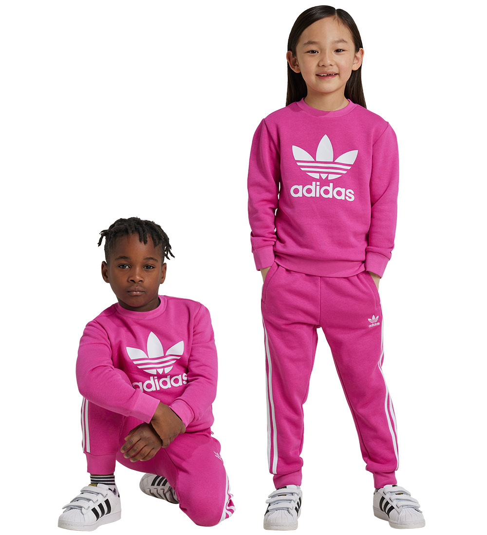 adidas Originals Sweat Set - Trefoil Crew SE - Pink