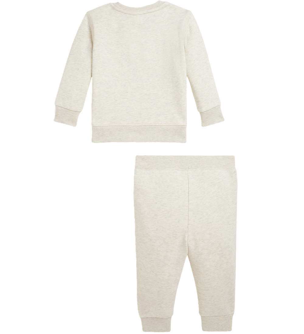 Polo Ralph Lauren Sweatset - Gråmelerad m. Gosedjur