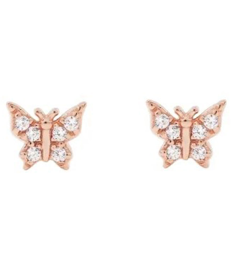 MillaVanilla Earrings - Butterfly - Bling/Gold